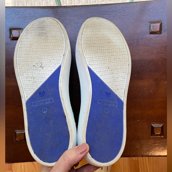 Rothy’s In-Store Exclusive Island Blue Slip On Sneakers - Picture 9 of 11